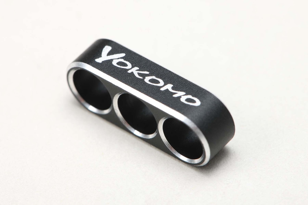 Yokomo Aluminum Wire Guide for 12 Gauge (Black/3 Holes)