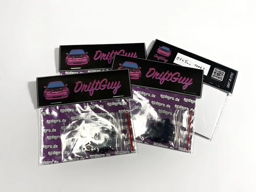 DriftGuy šroubky M1x5mm 100 ks černá