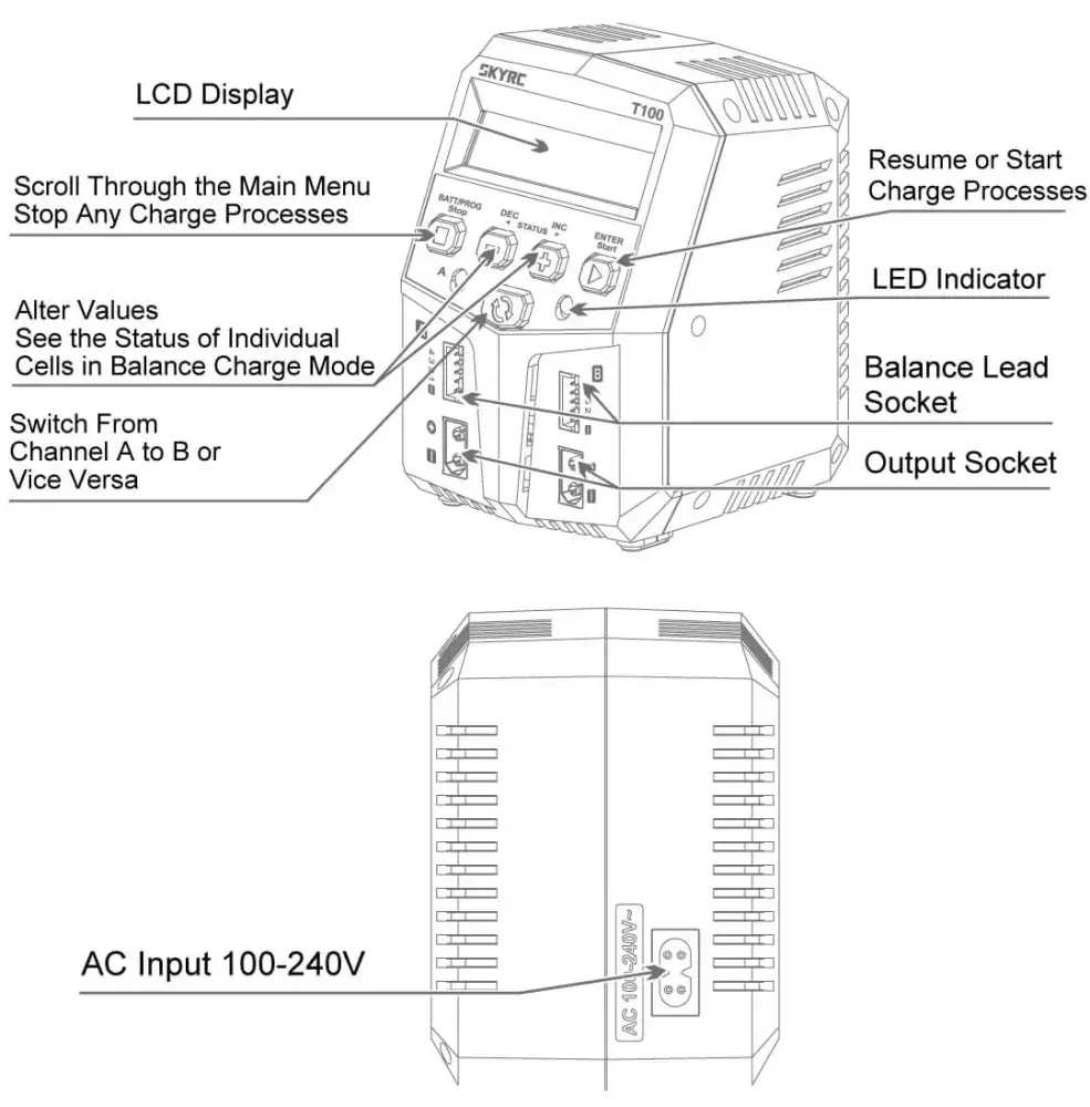nabíječka SkyRC T100 Dual Balance Charger