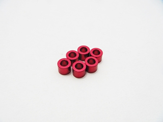 podložky Hiro Seiko 3mm Alloy Spacer Set - 5.0mm (Red, 6pcs)