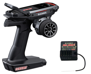 vysílačka Sanwa M17S + RX-493i příjmač + baterie do vysílačky