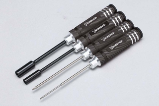 sada šroubováků Yokomo Hex Driver 1.5/2.0mm & Nut Driver 5.5/7.0mm 4-Piece Set (Black)