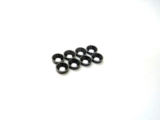 podložky Hiro Seiko 3mm Alloy Countersunk Washer (S-Size, Black, 8pcs)
