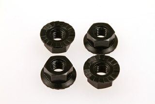 matičky Hiro Seiko 4mm Alloy Serrated Wheel Nut (Black·4pcs)