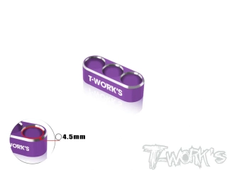 T-Work's Alum. Wire Guide 3 Hole 4.5mm (Purple)