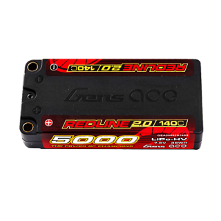 baterie Gens ace Redline 2.0 Series Shorty LCG 5000mAh 7.6V 2S 140C HV LiPo (5mm, 177g)